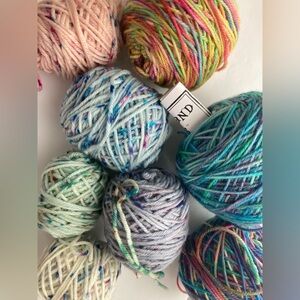 Lot Of Wonderland Yarns Mad Hatter Mary Ann Partial Skein Set 6.2 Oz Total Wool